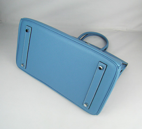 Replica Hermes Birkin 40CM Togo Bag Light Blue 6099 Online - Click Image to Close